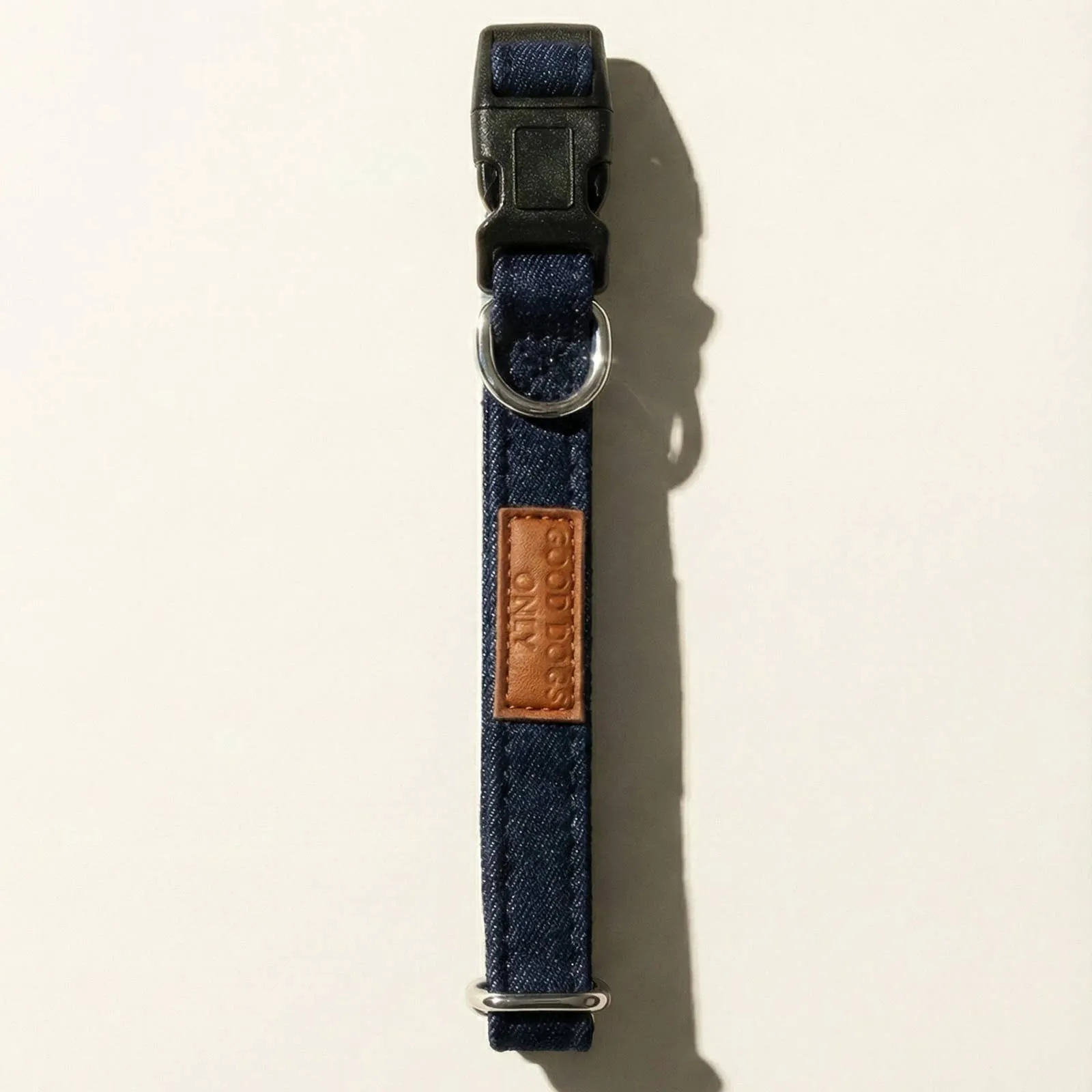 Denim dog collar in Midnight