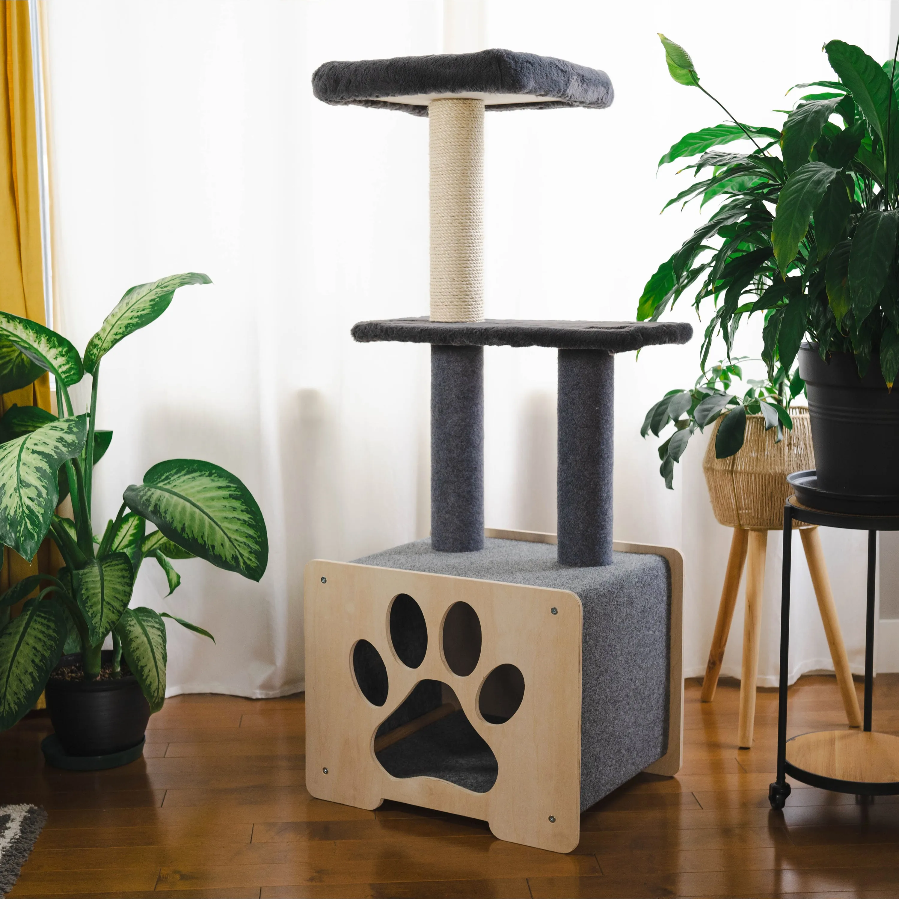 Hut Hideout 3-Level Cat Tree, photo 3